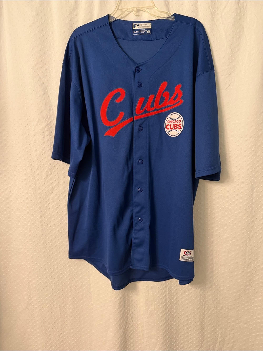 Cubs Genuine Merchandise Blue Athletic Jersey with Red and White Patch